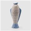 EDG Enzo De Gasperi Vaso Pesce 36cm Ceramica Azzurro Grigio
