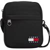 Tommy Jeans Uomo Borsa a Tracolla Daily Ripstop Reporter con Tasca Esterna, Nero (Black), Taglia Unica