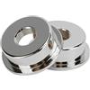 Cosiki Piastra Jack Electrosocket, Jack per Chitarra Elettrica da 2 Pezzi con Apertura Standard per la Riparazione di Strumenti Musicali (SILVER)