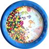 Keenso Wave Bead Ocean Drum, tamburo di apprendimento in plastica con motivo a onde, facile da trasportare per lezioni di musica e attività di intrattenimento (10 pollici arancione (8 in blu cavallo