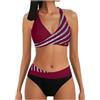 Generico 2026 Estate Donna Costume da Bagno Copri Pancia per Copricostume Spiaggia Moda Mare Reggiseno Bikini Vestito Boxer Piscina Intero Vestiti sexydonna Hot Brasiliana Nuoto IT(Vino,M)