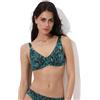 Lovable Parte Alta del Costume | Reggiseno con Ferretto e Coppe con Apice Alto in Microfibra | Modellazione e Sostegno del Seno | Contemporary Printed Micro Donna, Stampa Foresta Tropicale 38D - 5D