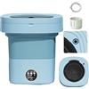 Generic Mini lavatrice pieghevole portatile per campeggio camper viaggi piccoli spazi blu