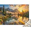 RMMERPCVREFE Mountain Lake Puzzle 1000 Pezzi Carta Sunset Forest Puzzle per Adulti Relax Casa Regalo 38x26cm/1000pcs