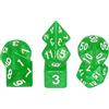 QUARKZMAN Set Di Dadi Poliedrici, 7 Pezzi Dadi In Acrilico Per Giochi Di Ruolo Accessori Da Tavolo, Motivo Perle Verde Chiaro