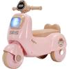 Lkvent bici Moto giocattolo mobile con luci e musica, auto oscillante for bambini da 1 a 4 anni, auto a triciclo for bambini con abbinamento di colori dei cartoni animati bicicletta(Roze)