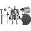 Generic Action figure di cavaliere medievale multi-snodato, completamente snodabile, modello girevole a 360°, statua flessibile e statuetta mobile per scrivania, decorazione per la stanza e la casa