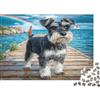 MNBVCXZLKJH Schnauzer Cane Puzzle 1000 Pezzi per Adulti Arcobaleno Vista Costiera Puzzle per Famiglia Relax Regalo Casa 38x26cm/1000pcs