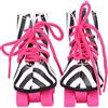Generic Scarpe da Skate a Rotelle per Bambole Alla Moda da 18 Pollici Accessorio per Bambole Leggero di Alta qualità per Giocattoli per , Rosa (Strisce nere)