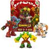GORMITI Giochi Preziosi, GORMITI LEGENDS Fiery Hammer V2, Mole e Flours, 3 Personaggi 5 cm Versione Cartoon e metallizzata, card inclusa, per bambini dai 4 anni