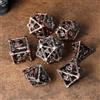 Elifel Set di 7 dadi in metallo cavi 3D con aquila, lupo, serpente per DND, poliedrici cavi, D20, D12, D10, D%, D8, D6, D4, per Dungeons & Dragons, giochi di ruolo RPG, giochi da tavolo, giochi di ruolo da