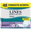 Lines Specialist, Pannoloni Sagomati Assorbenti per Incontinenza Donna e Uomo, 100% Traspirante, Zero Odore, Assorbenza Alta, 4 Confezioni da 12 Unità