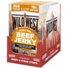 Wild West Beef Jerky 16x60g Honey BBQ, carne secca proteica, snack proteico Beef Jerky, carne essiccata di manzo