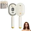 Drbrrly Electric Hair Brush Women with Water Spray, Vibration Misting Detangling Comb, Red Light Air Cushion Massage Brush for Wet & Dry Hair, Portable Home Spa Styling Tool (Beige)