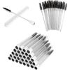 WOKICOR 30 Pezzi Scovolino Ciglia con Tubo, Scovolini Mascara Neri in Stile Cristallo, Spazzola per Extension Ciglia, per Ciglia e Sopracciglia, Accessorio Trucco Portatile