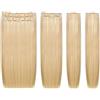 She Professionals Extension Clip Capelli Veri 4 Fasce Lunghe 40/45 cm She (1B:nero)