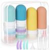GeeRic 16 Bottiglie da Viaggio Set, GeeRic Bottiglia da Viaggio Portate Aereo in Silicone Ricaricabile Anti-perdite con Imbuto Flacone/Nebulizzatore Contenitore per Shampoo, Lozione,Crema+Impermeabile Borsa