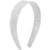 Generic Fascia per Capelli Alla Moda Fascia Elastica Antiscivolo Comoda e Regolabile per le Feste di Cura della Pelle Nella Vita Quotidiana, per Capelli in Fogli di Acetato (Stampa floreale bianca)