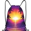 HLBSDM Autostrada Strada nel Deserto Borse con coulisse Borsa sportiva da palestra Zaino yoga con coulisse Adulto 14x16,9 pollici Piccolo