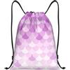HLBSDM Borsa sportiva con coulisse a squame di sirena viola, sacca da palestra, zaino yoga per adulti, 14x16,9 pollici, taglia media.
