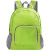 Generisch Bulk For Kids - Zaino da viaggio leggero e compatto, per attività all'aperto e uso quotidiano, con cerniera e tasche laterali, verde, Einheitsgröße