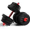 CCLIFE 2in1 Manubri Palestra Regolabili Set di Manubri Pesi Plestra Manubri Pesi Fitness 20 30 40kg-ZERRO