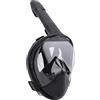 Huairdum Maschera da Snorkeling Integrale, Copertura per il Viso da Snorkeling con Vista Panoramica a 180 Gradi, Maschera da Ad Ampia Vista con Dry Top per Adulti e Adolescenti (L/XL)