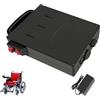 HJGHY Pacco batterie al Litio da 24 V 8 Ah 10 Ah 12 Ah 14 Ah per sedie a rotelle elettriche. Batteria di Ricambio da 24 Volt per Scooter per la Mobilità con Caricabatterie Incluso.