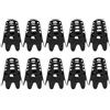 WJIAYAO Tee da Golf 10 Pezzi di Tee simulatore Golf, plastica for Allenamento Pratico su Erba Sintetica e Campo Pratica, Uso Domestico, Esterno Interno per Allenamento Golf(S Black)