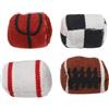 WRITWAA 4 Palline da Giocoleria: Palline da Lancio in Tessuto a Maglia - da Calcio a Tema Sportivo per La Pratica Della Coordinazione Occhio-mano, 2,4 Pollici