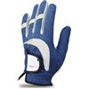 GFDSGRE Guanti Golf Pacchetto 1 Pz Guanti da golf uomo a sinistra Mano destra Micro Fibra morbida traspirante antiscivolo Uomo colore blu(Worn on Left Hand,25 Large)