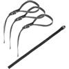 GATHINESS 4 Pezzi Cinghie da Polso Regolabili in Nylon per Bastoni da Trekking e Sci, Design Riutilizzabile e Resistente, per Escursionismo e Snowboard Nero