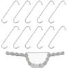 Terraxis 10 Pezzi Ganci per Catena Bici in Acciaio Inox, Supporto Catena, Attrezzo Riparazione Catena Bicicletta, Aiuto Montaggio Catena per MTB Bici da Corsa City Bike Trekking E-Bike, Argento