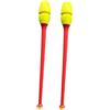 Generic 2 Ginnastica Ritmica, Allenamento Professionale 45,5 Cm per Spettacoli, Fitness, Competizioni E Danza, Asta Gialla con Testa Rosa