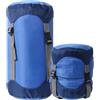 SageFurned Sacco a pelo a compressione, con cappuccio antipolvere e cinghie regolabili, per campeggio, escursionismo, viaggi, organizer per attrezzi, blu, 16 x 33 cm (blu [L])