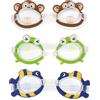 LALADEFIEE Occhialini da Nuoto per 3 Design Animale Adorabile in Pvc, Leggeri e Portatili, per Festa al Mare Ragazzo Ragazza