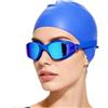 Generisch Occhialini da nuoto e cuffia da nuoto, a prova di perdite, anti-appannamento, protezione UV, occhialini da nuoto per adulti, per principianti ed esperti, giochi in piscina