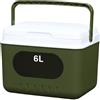 AwnsIMfreien Piccolo frigorifero rigido, frigorifero rigido, piccolo - 9 litri verde isolato con 4 impacchi di ghiaccio, portatile per campeggio, pesca, tailgating e feste in giardino, piscina