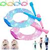 Gienslru Corda per saltare luminosa a LED per bambini, corda per saltare con luci colorate, ricaricabile, con manici antiscivolo, 3 modalità di illuminazione arcobaleno regolabili, per bambini e adulti (A-1)