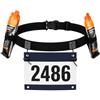 HZOUHONG Nastro con numero di partenza per triathlon, regolabile, con porta numero di partenza, 6 supporti in gel, senza spille di sicurezza, porta numero di corsa per jogging, maratona, ciclismo