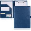 SITHON Cartella Portadocumenti A4, Portablocco A4 con Copertina, Cartellina Portadocumenti Cartelline Portablocchi in PU Pelle, Clip Boards per Scuola & Ufficio, Blu scuro