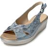JOMIX Sandali Donna Estivi Comodi Signora Zeppa Bassa 5 cm Estate Con Strass Fibbia Regolabile Punta Aperta Peep Toe Suola Antiscivolo Sandali Eleganti Per Anziani Passeggio Cerimonia Nero 40