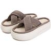 Generic Pantofole Estive Comode per Uomo, Design a Cinturino a X, Tessuto Traspirante, Suola Flessibile Antiscivolo, Scarpe da Casa per Anziani Men Brown 43