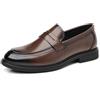 DAO-UPPSE Mocassini con rialzo invisibili da uomo - Mocassino stile college casual con rialzo di 2 pollici for l'uso quotidiano Nero Marrone(Brown,43 EU)