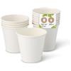BIOZOYG 250x bicchierini caffè 150 ml / 6 oz, Ø 80 mm bianco - bicchieri carta senza plastica e con materiali sostenibili - bicchierini caffe carta