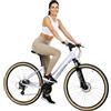 ATTABO Sano 3.0 - Ruote 26, telaio 19 - Donna MTB/Trekking Cross Bike, telaio in alluminio 6061, forcella SR Suntour SF20 NEX, Shimano a 24 marce, manubrio ergonomico, freni Shimano MT-200