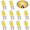 Sidaqi Micro standard La lampadina alogena T10 W5W è di giallo e luminoso 194 168 501 Luci di guida a cuneo Luce laterale DRL Luci del cruscotto freno fanale posteriore-10PCS