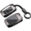 Rondrive Portachiavi In Metallo Adatto Per Range Rover Evoque Velar Discovery Sport Jaguar XE XF XJ F-PACE F-TYPE Guscio Portachiavi Accessori In Fibra Di Carbonio Portachiavi Rotondo