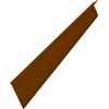 IRKA 1018-002 Bordo Prato Largo 3,5 cm Tetto - 100 x 0,1 cm - Acciaio corten, Bordo Letto avvitabile - Altezza 14 cm
