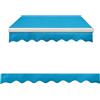 Generico Mantovana di Ricambio per Tenda da Giardino 2,5 3 4 5 6m, Striscia di Mantovana Ondulata di Ricambio Resistente Ai Raggi UV per Terrazza Negozio, Solo Mantovana(Blu lago,L300cmxH20cm)